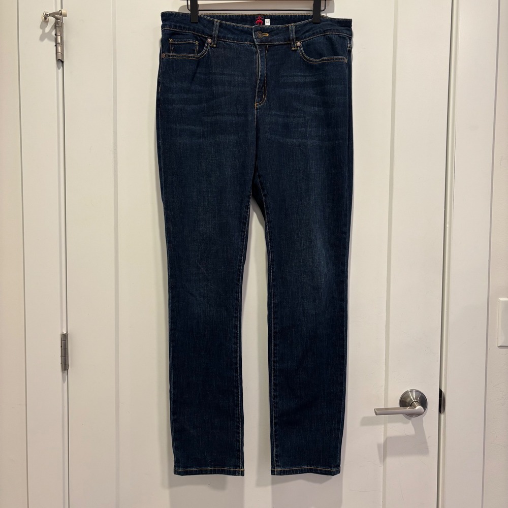 Brooks Brothers Red Fleece Dark Wash Slim Straight Leg Jeans‎ 12 Blue Indigo